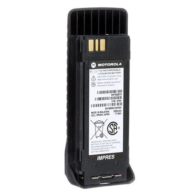 Motorola IMPRES, Li-Ion 2300 mAh Battery, CSA, IP67 (NNTN8287A)